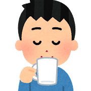 コーヒーを飲む絵